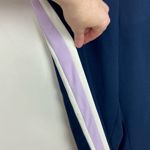 NWT‎ Retro Highline Side Stripe Track Pants Blue Size Medium New Tags Wide Leg M - Picture 7 of 13